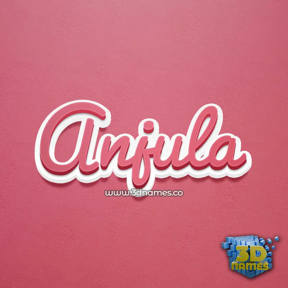 anjula in Red Scribble style - 3D name wallpaper