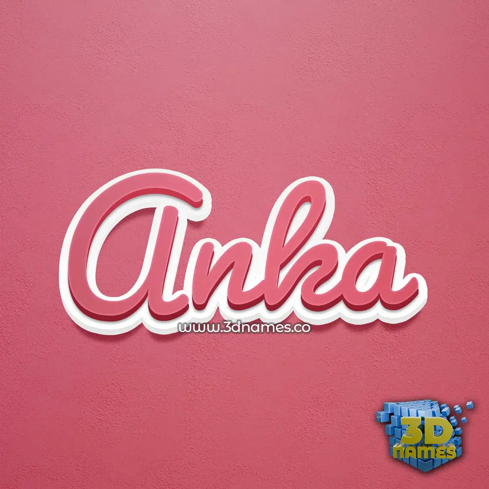 anka in Red Scribble style - 3D name wallpaper