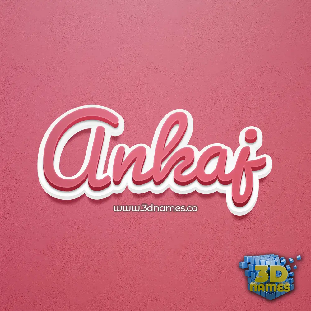 ankaj in Red Scribble style - 3D name wallpaper