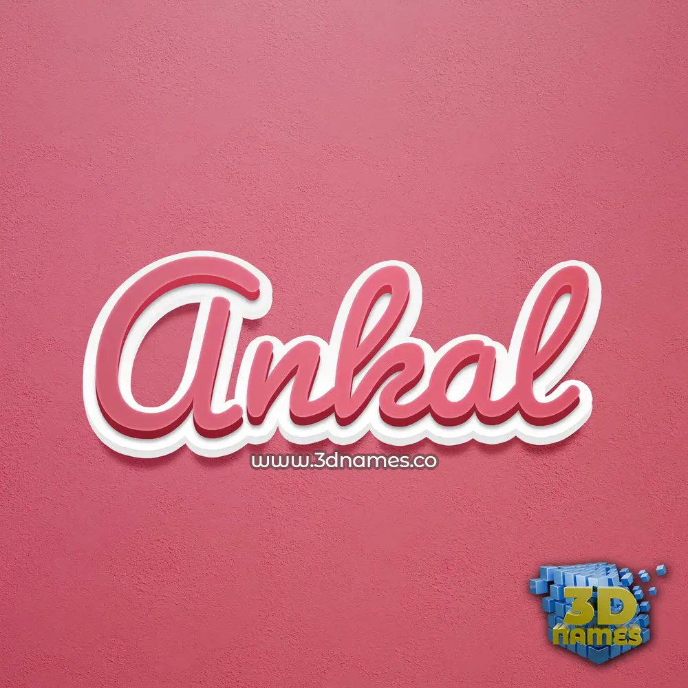 ankal in Red Scribble style - 3D name wallpaper