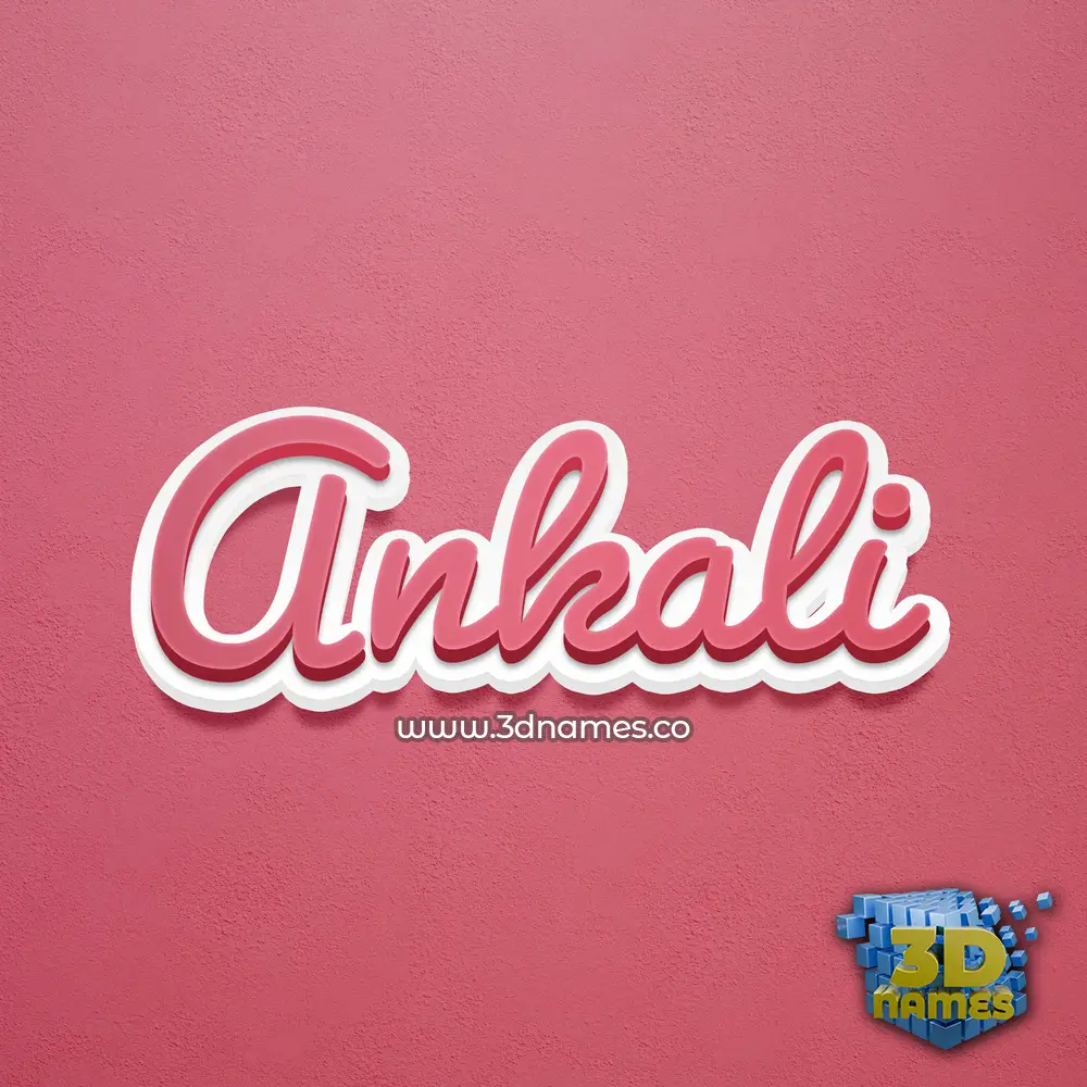 ankali in Red Scribble style - 3D name wallpaper