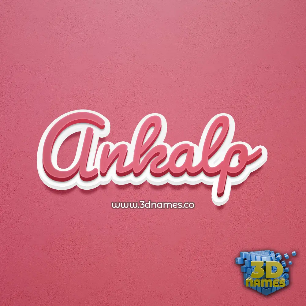 ankalp in Red Scribble style - 3D name wallpaper