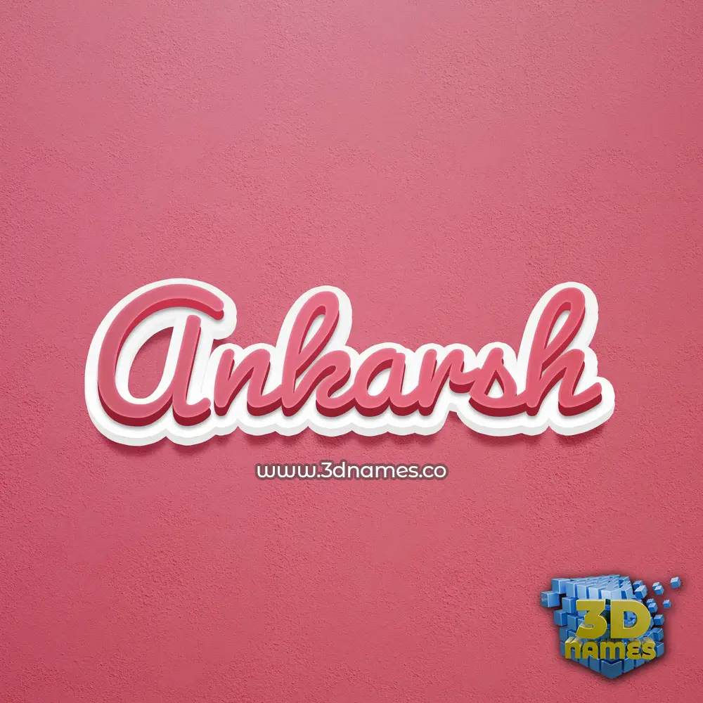 ankarsh in Red Scribble style - 3D name wallpaper
