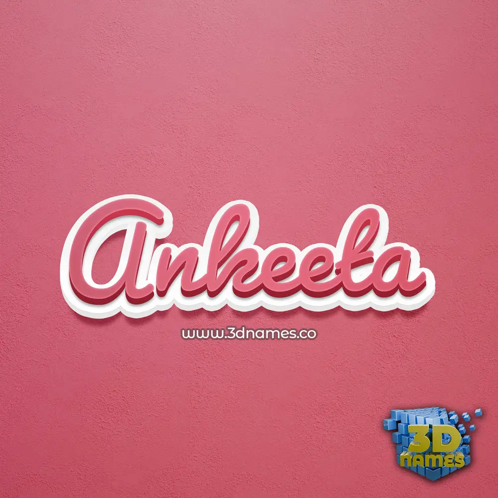ankeeta in Red Scribble style - 3D name wallpaper