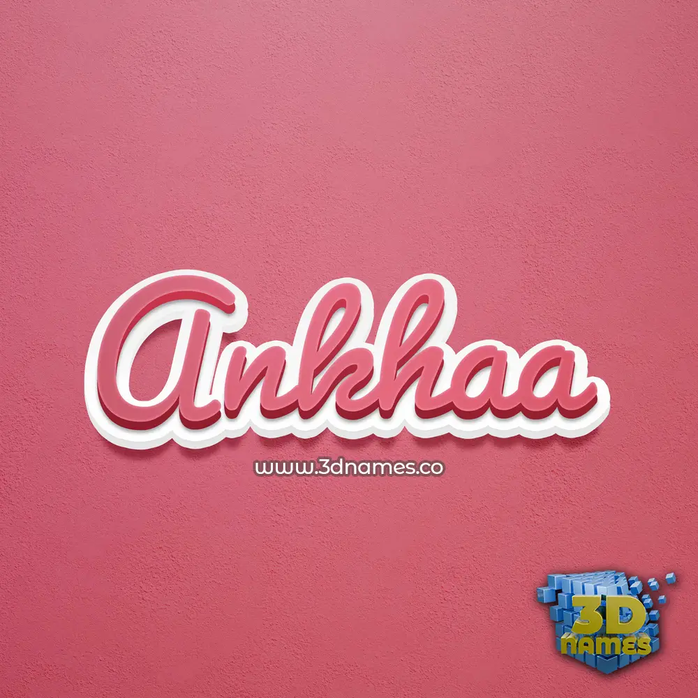 ankhaa in Red Scribble style - 3D name wallpaper