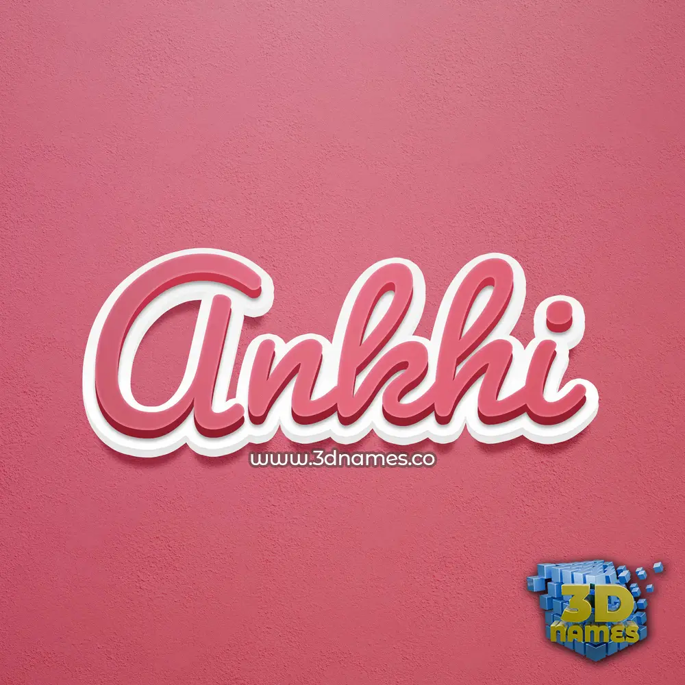 ankhi in Red Scribble style - 3D name wallpaper