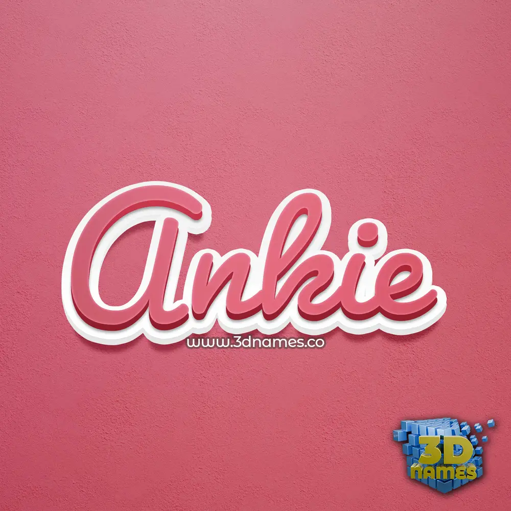 ankie in Red Scribble style - 3D name wallpaper