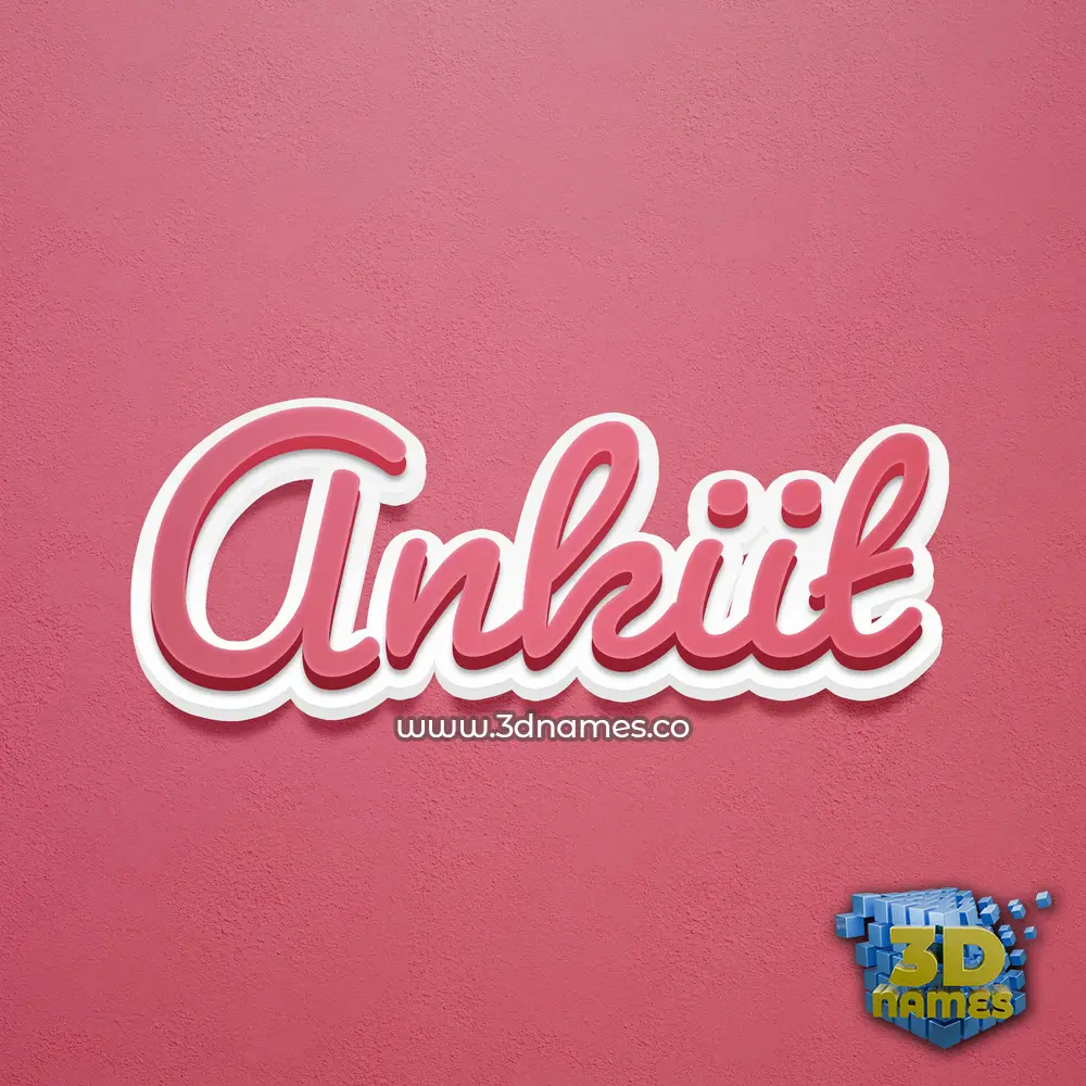 ankiit in Red Scribble style - 3D name wallpaper