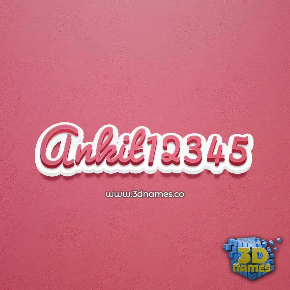 ankit12345 in Red Scribble style - 3D name wallpaper