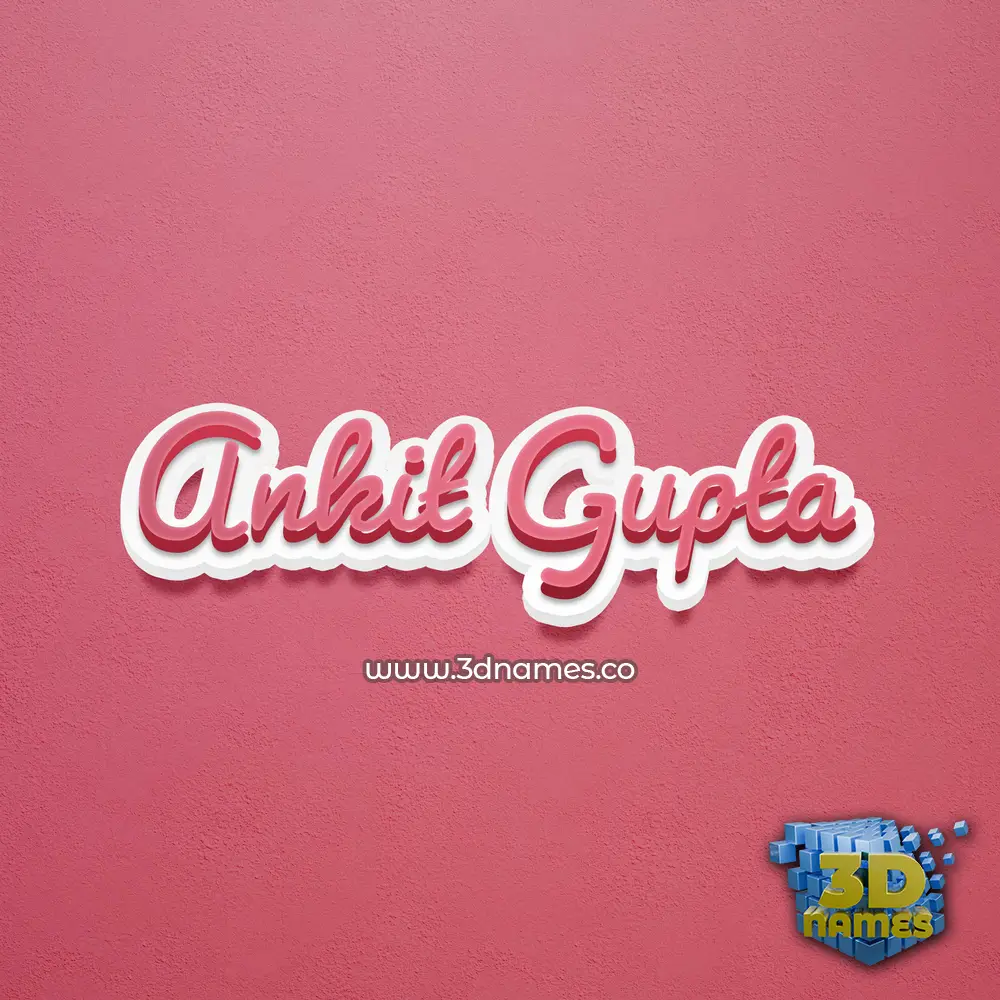 ankit gupta in Red Scribble style - 3D name wallpaper