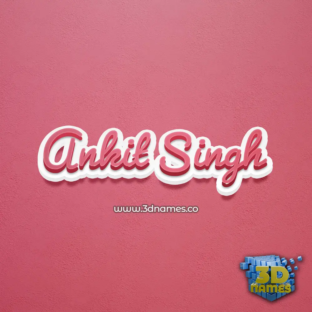 ankit singh in Red Scribble style - 3D name wallpaper