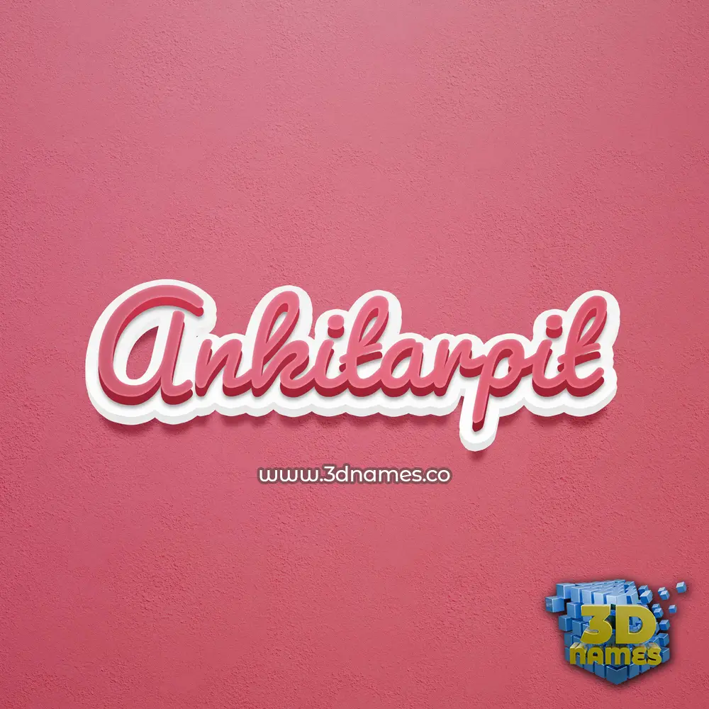 ankitarpit in Red Scribble style - 3D name wallpaper