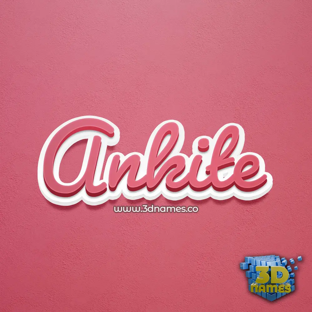 ankite in Red Scribble style - 3D name wallpaper