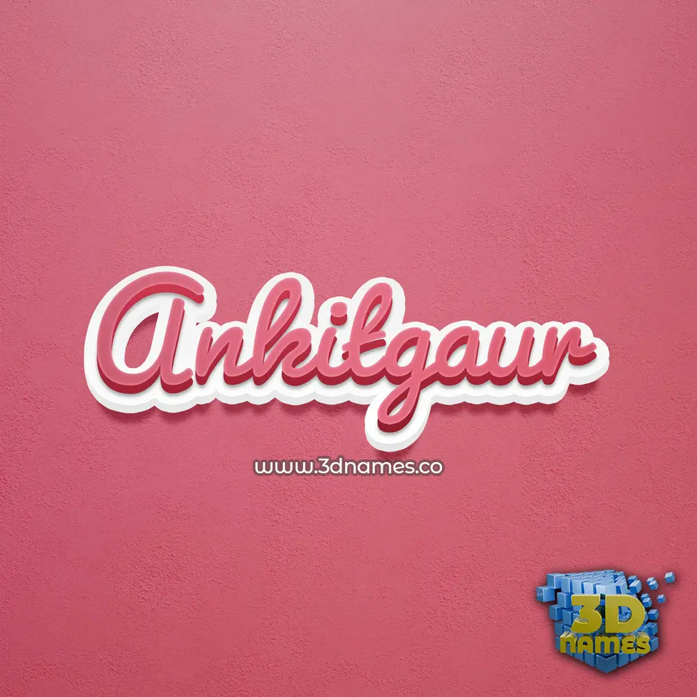 ankitgaur in Red Scribble style - 3D name wallpaper