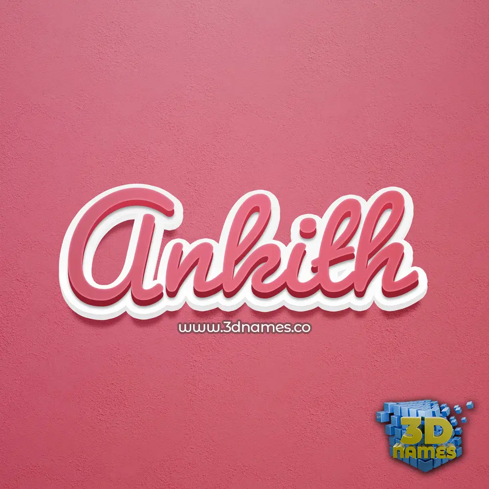 ankith in Red Scribble style - 3D name wallpaper