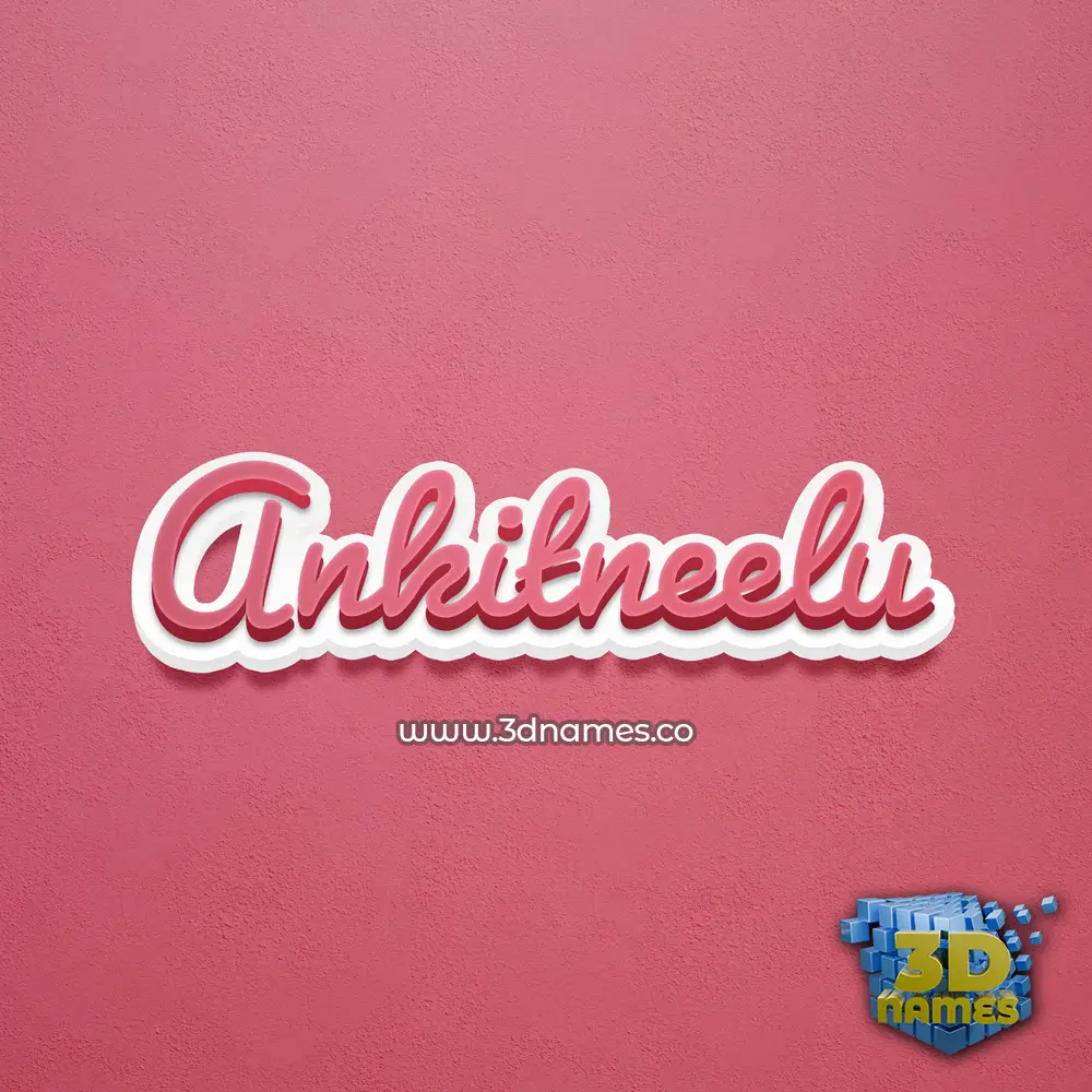 ankitneelu in Red Scribble style - 3D name wallpaper