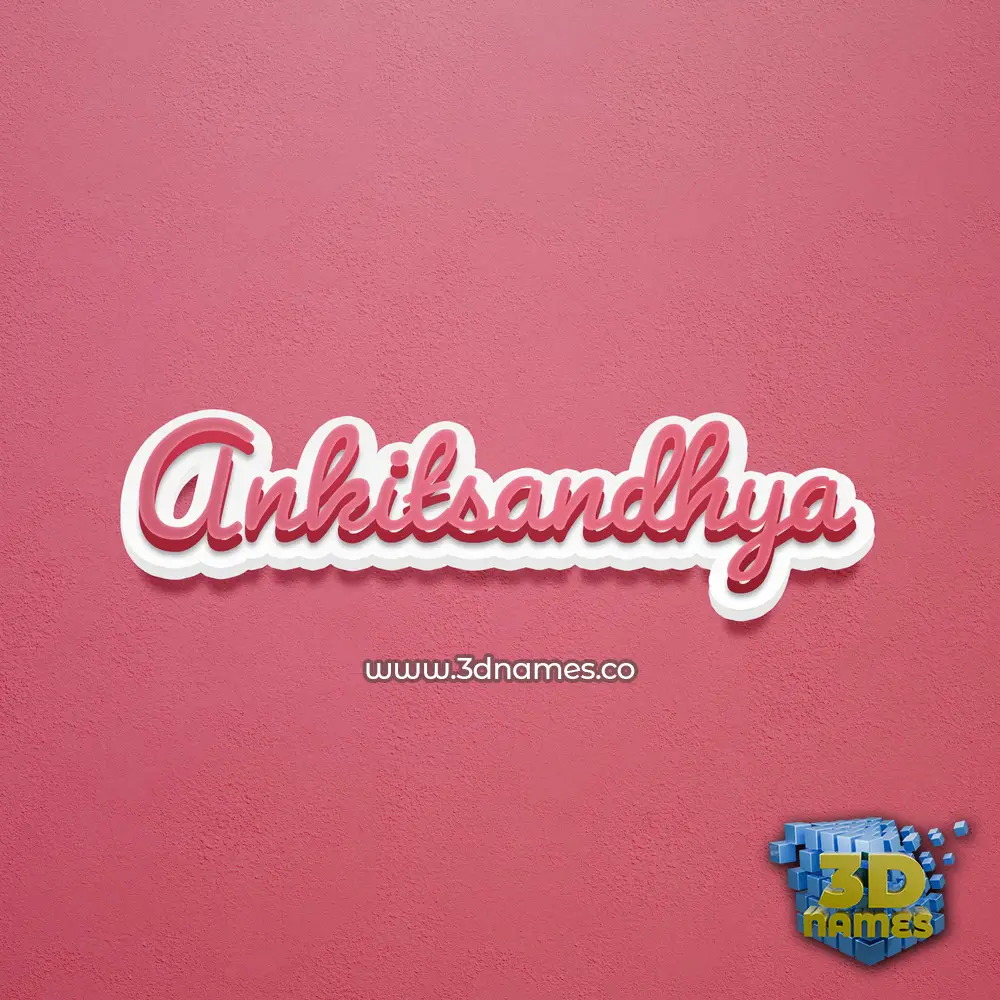 ankitsandhya in Red Scribble style - 3D name wallpaper