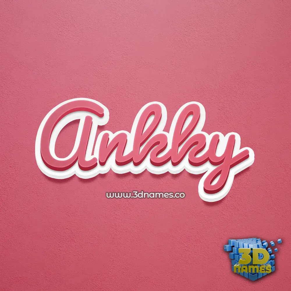 ankky in Red Scribble style - 3D name wallpaper