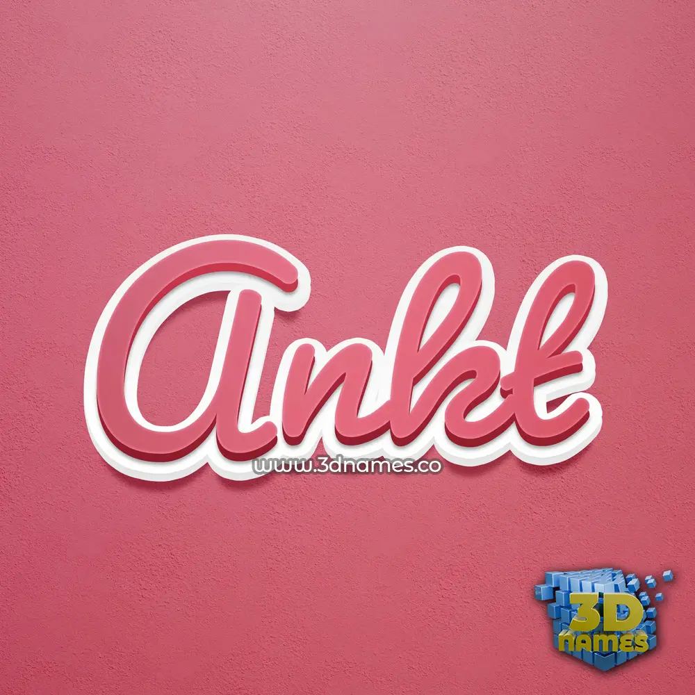 ankt in Red Scribble style - 3D name wallpaper