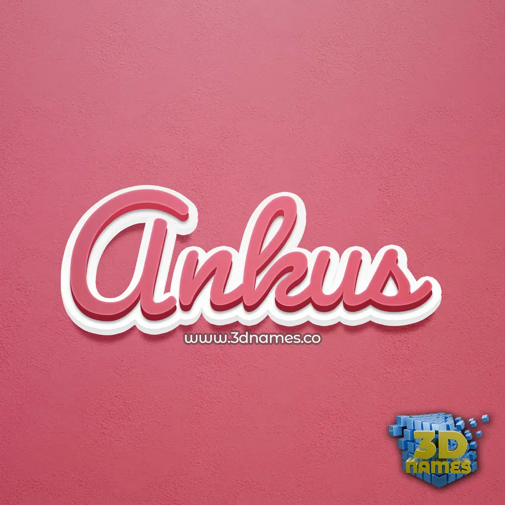 ankus in Red Scribble style - 3D name wallpaper