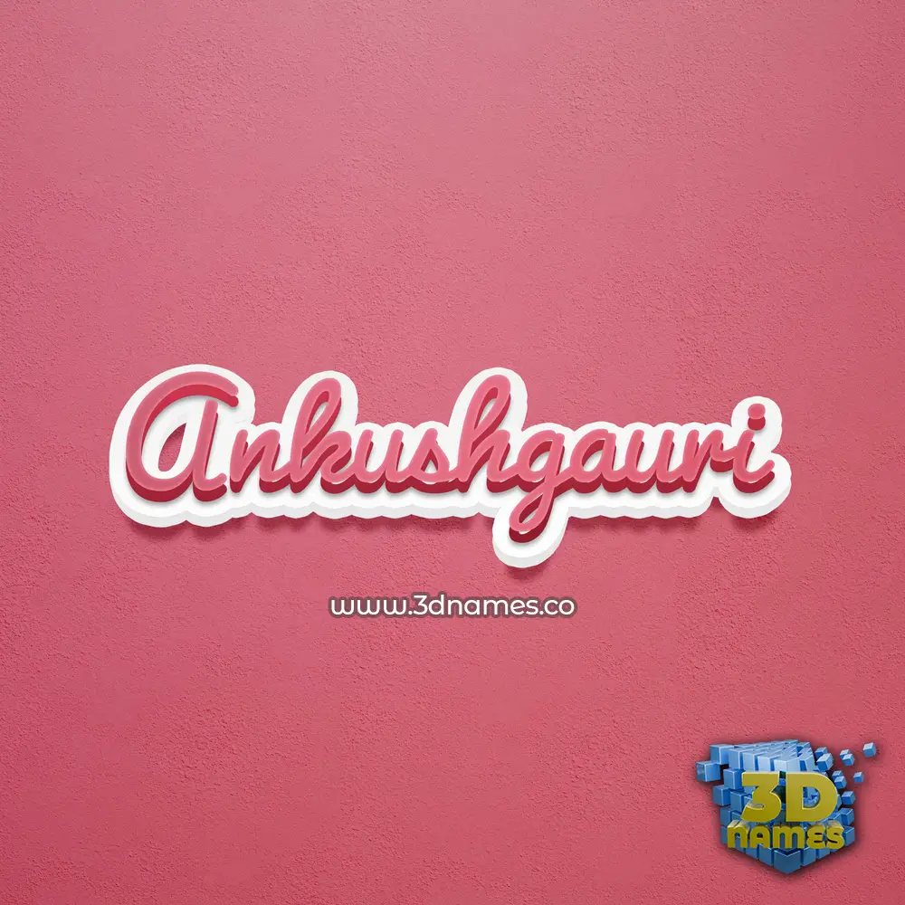 ankushgauri in Red Scribble style - 3D name wallpaper