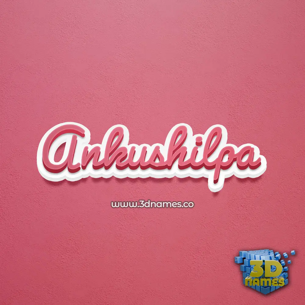 ankushilpa in Red Scribble style - 3D name wallpaper
