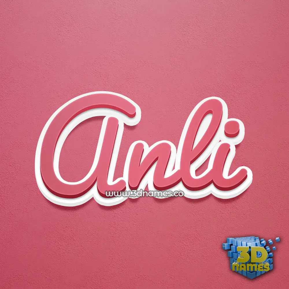 anli in Red Scribble style - 3D name wallpaper