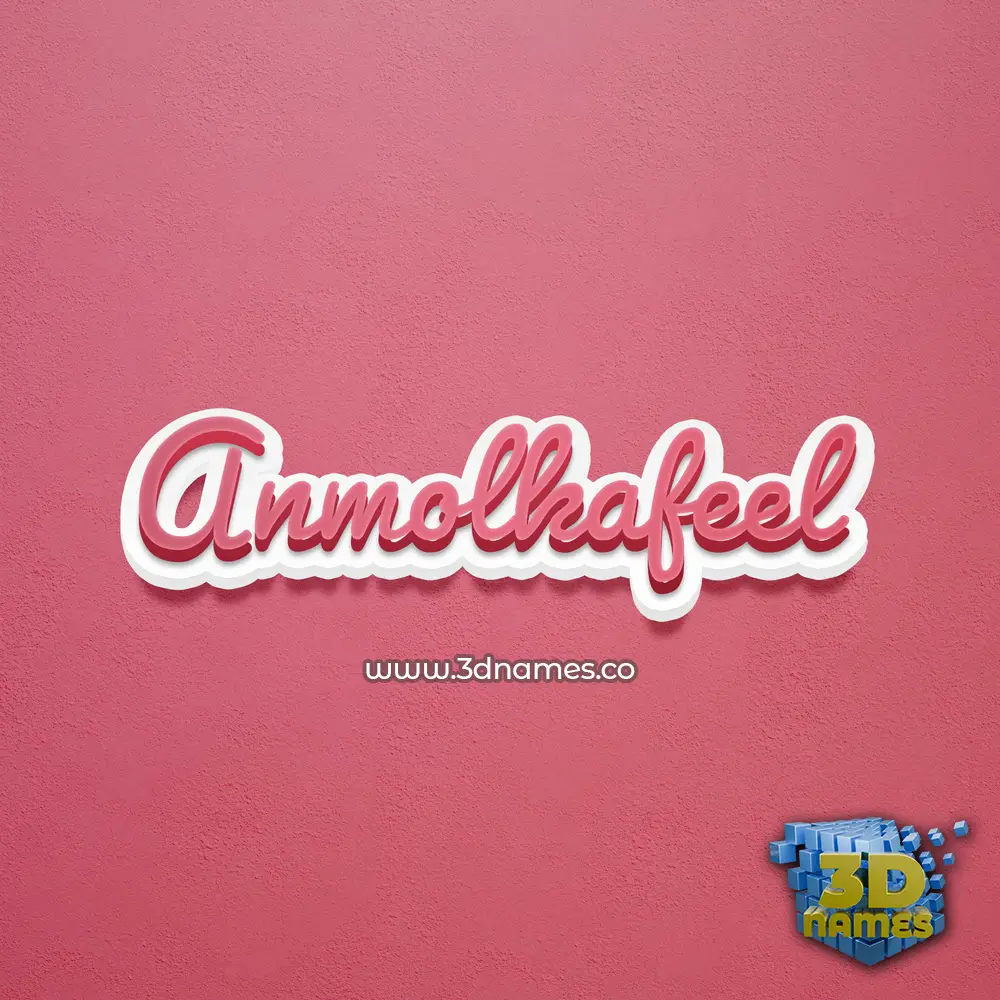 anmolkafeel in Red Scribble style - 3D name wallpaper