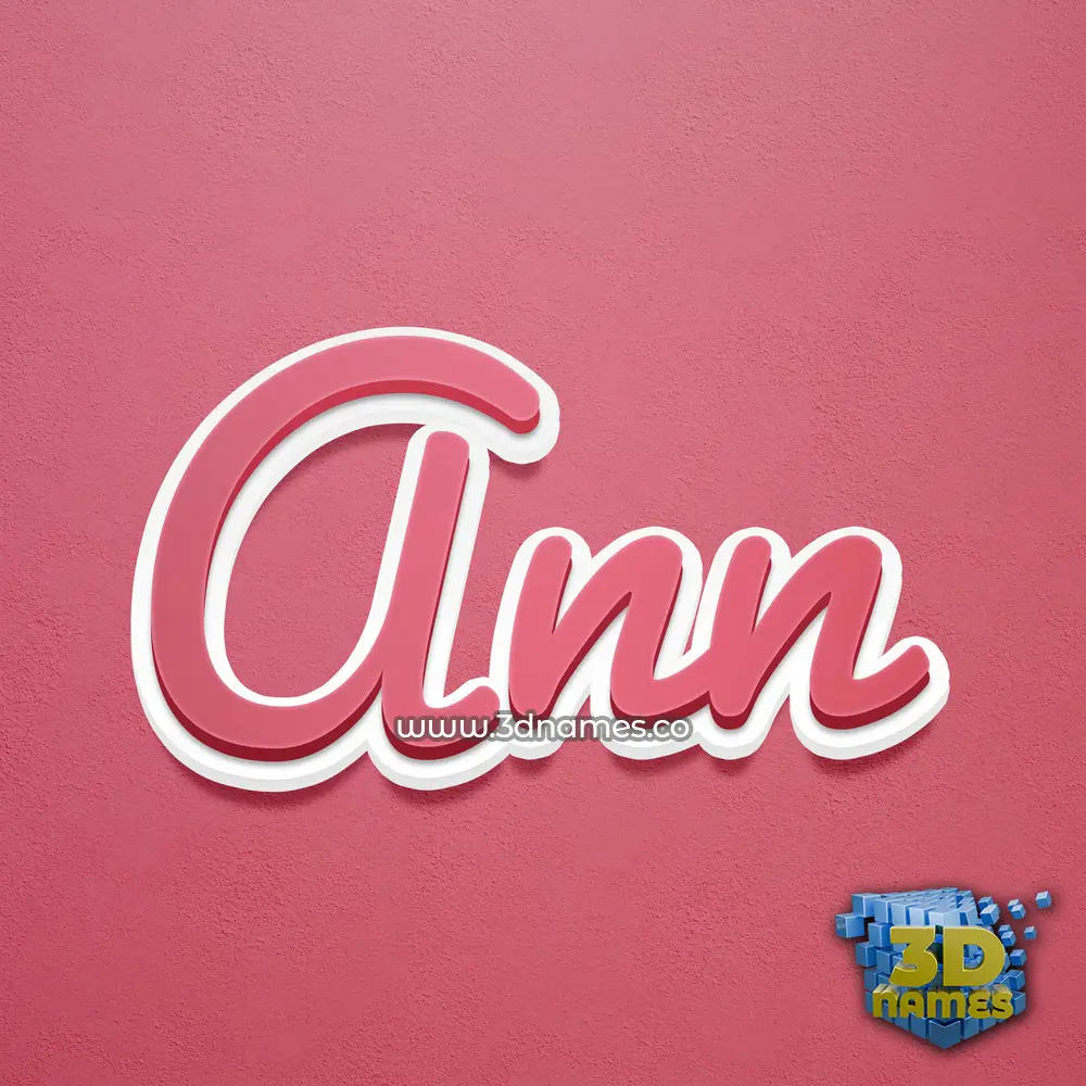 ann in Red Scribble style - 3D name wallpaper