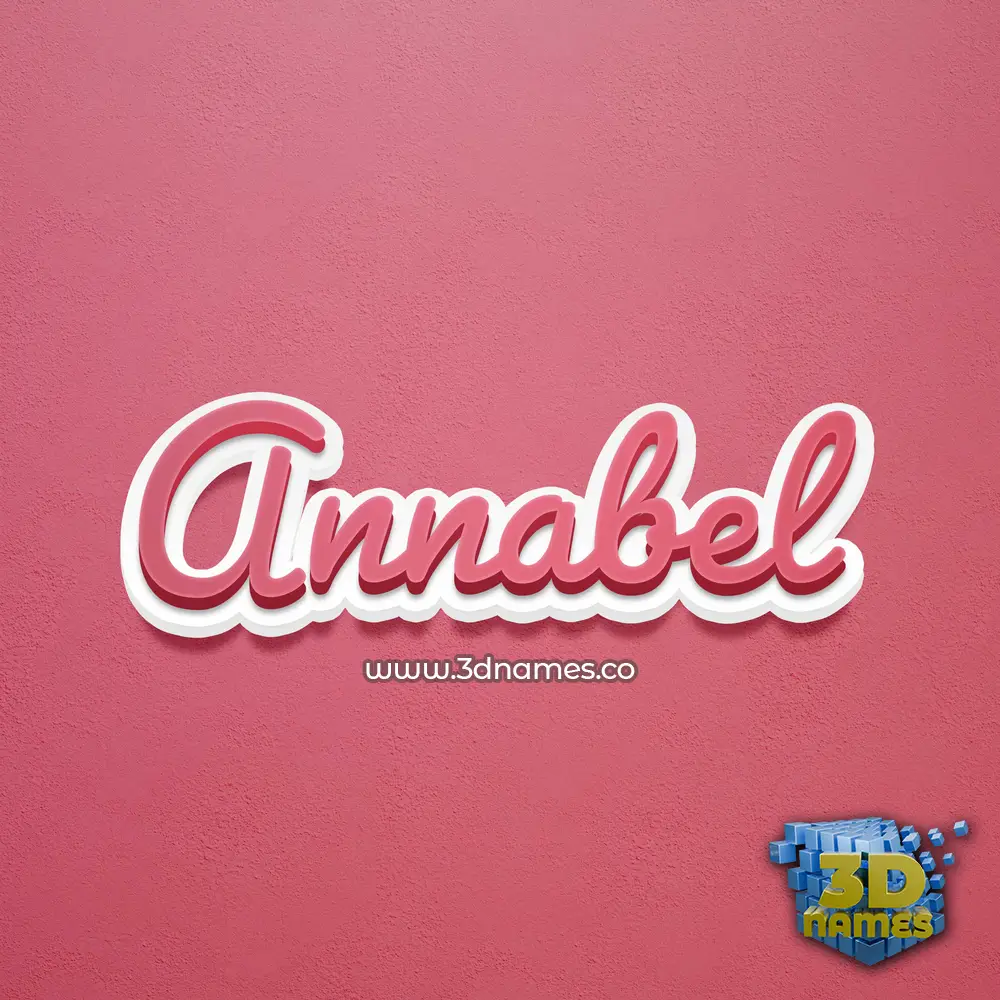 annabel in Red Scribble style - 3D name wallpaper
