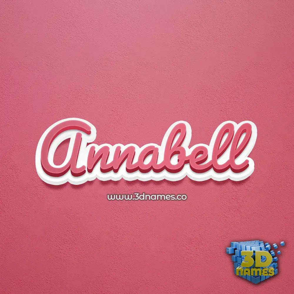 annabell in Red Scribble style - 3D name wallpaper