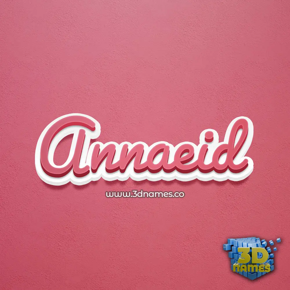 annaeid in Red Scribble style - 3D name wallpaper