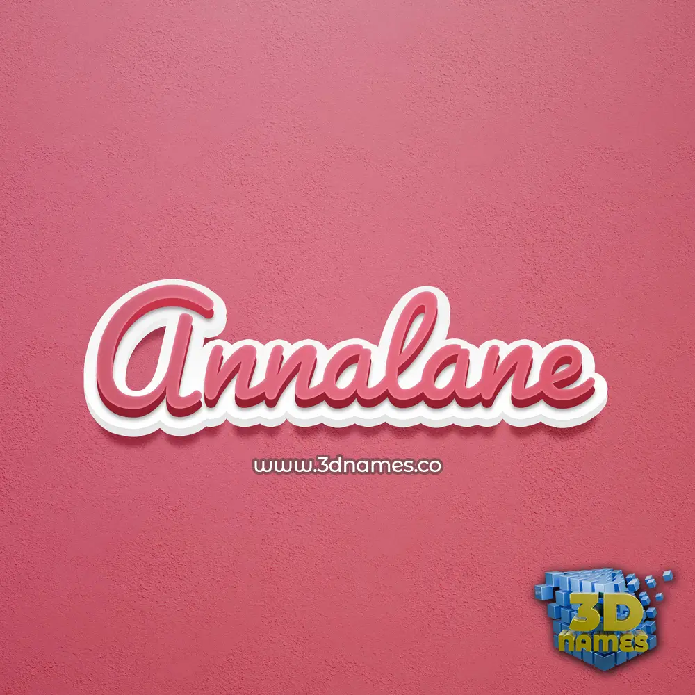 annalane in Red Scribble style - 3D name wallpaper