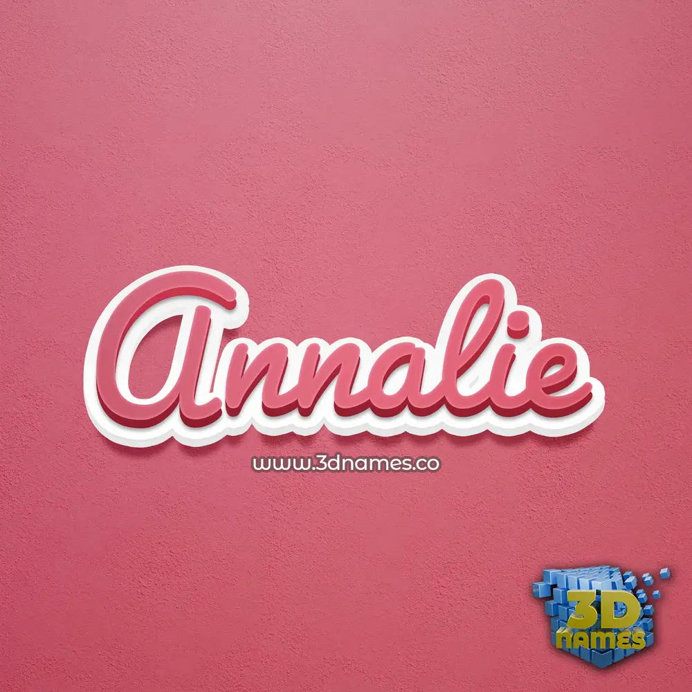 annalie in Red Scribble style - 3D name wallpaper