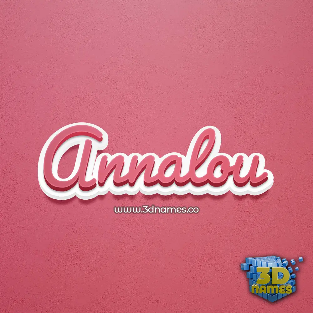 annalou in Red Scribble style - 3D name wallpaper