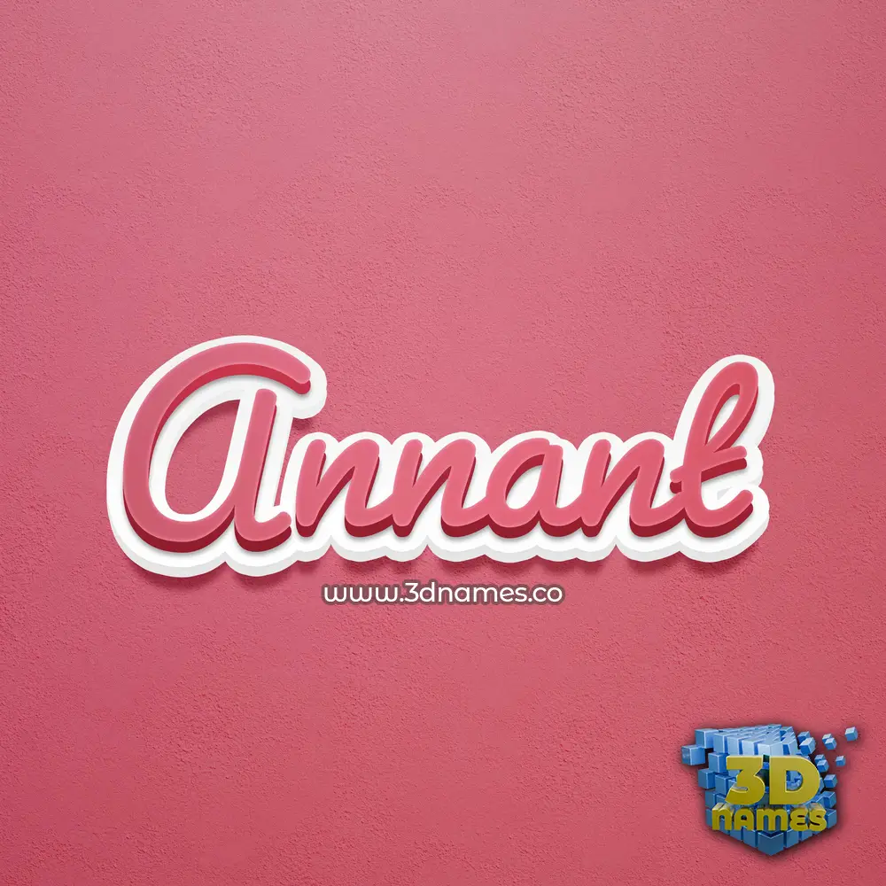 annant in Red Scribble style - 3D name wallpaper