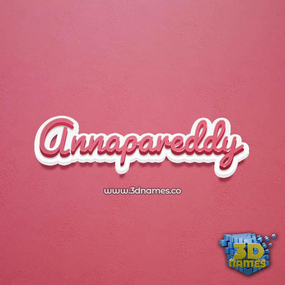annapareddy in Red Scribble style - 3D name wallpaper