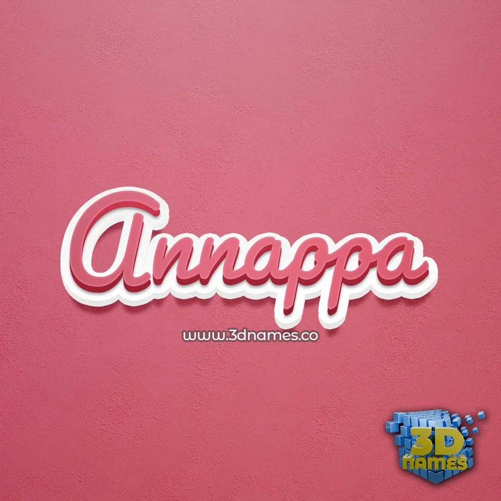 annappa in Red Scribble style - 3D name wallpaper