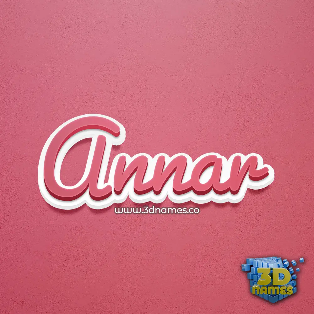 annar in Red Scribble style - 3D name wallpaper