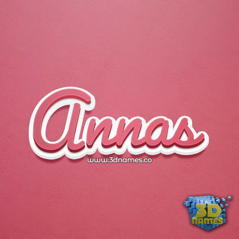 annas in Red Scribble style - 3D name wallpaper