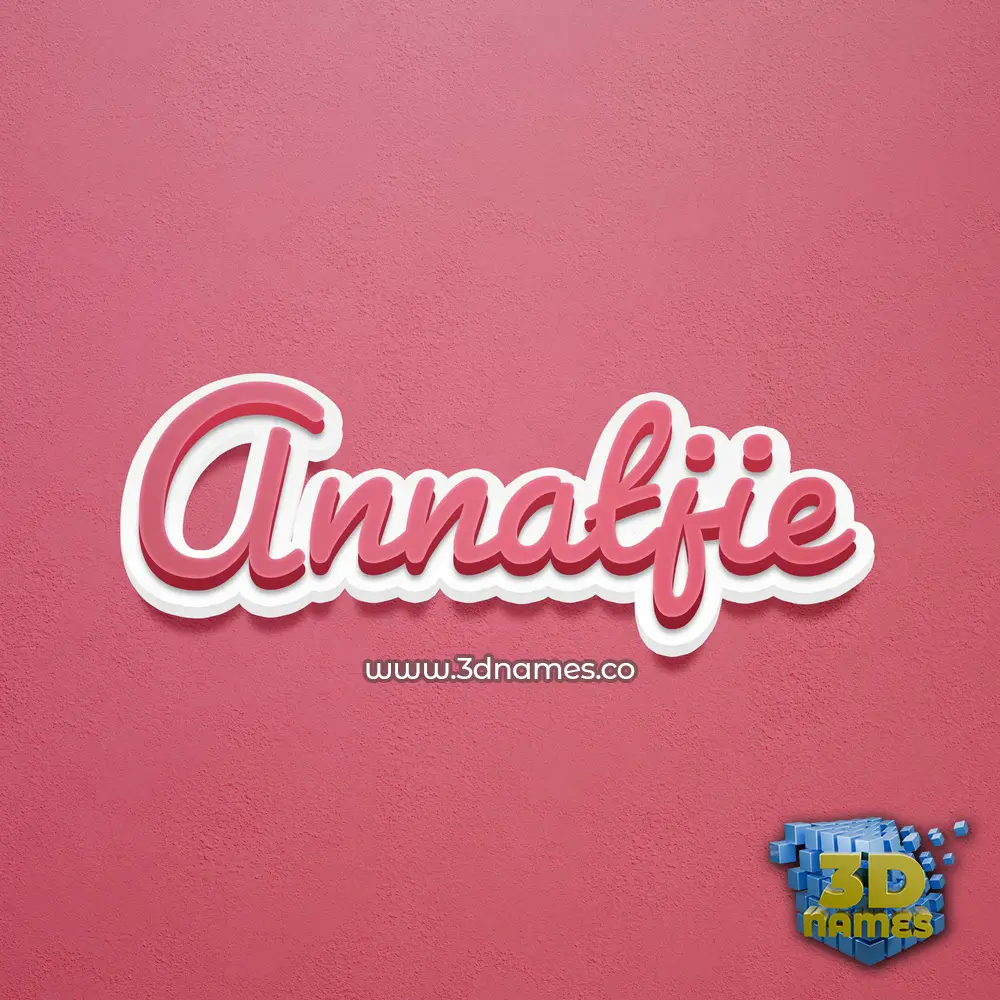 annatjie in Red Scribble style - 3D name wallpaper