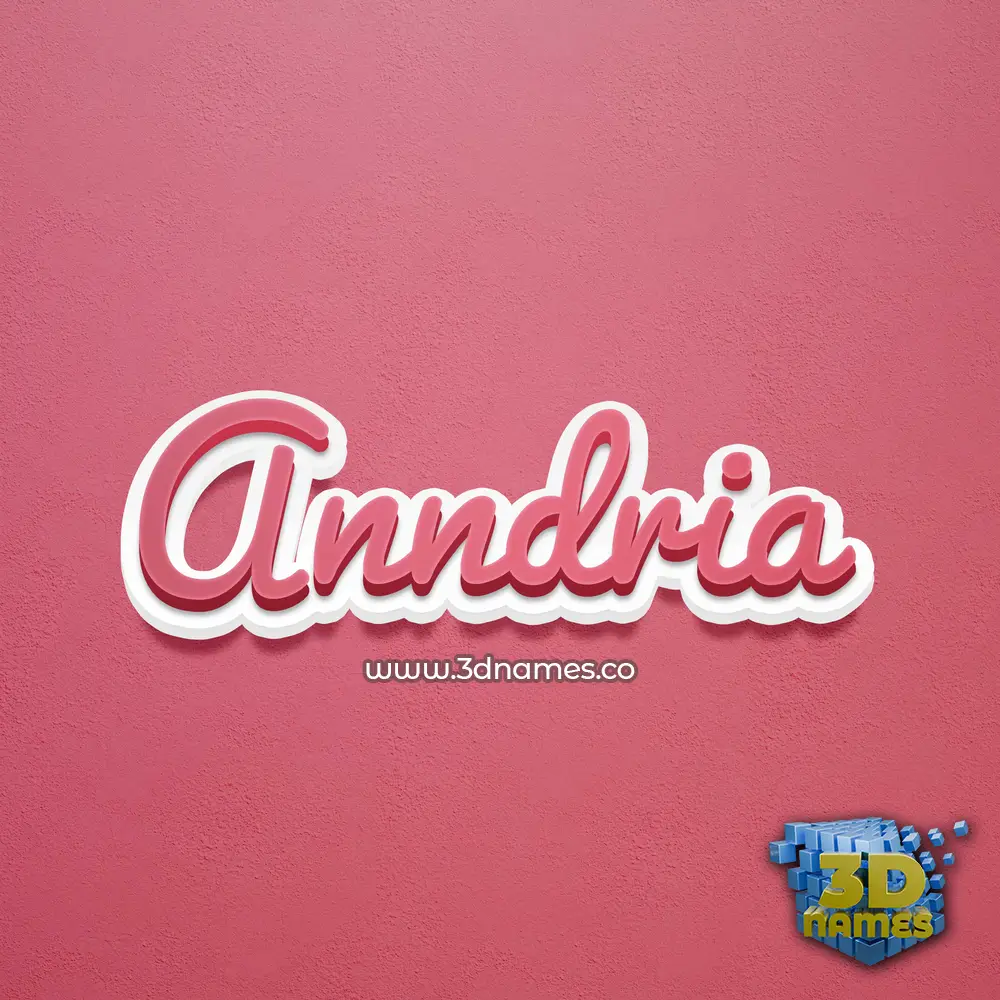anndria in Red Scribble style - 3D name wallpaper
