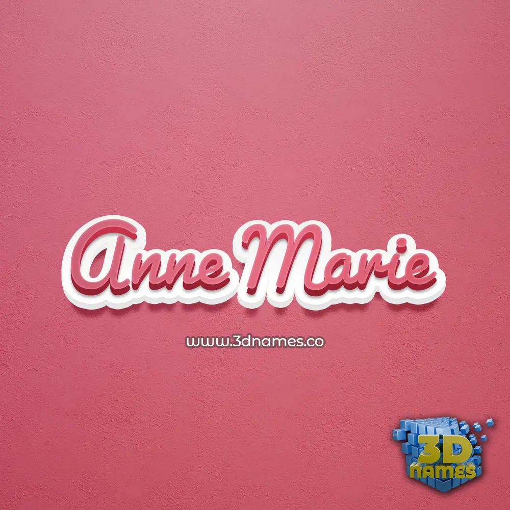 anne marie in Red Scribble style - 3D name wallpaper