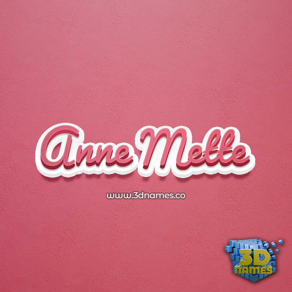 anne mette in Red Scribble style - 3D name wallpaper