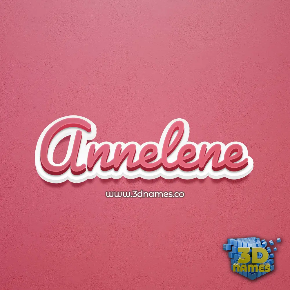 annelene in Red Scribble style - 3D name wallpaper