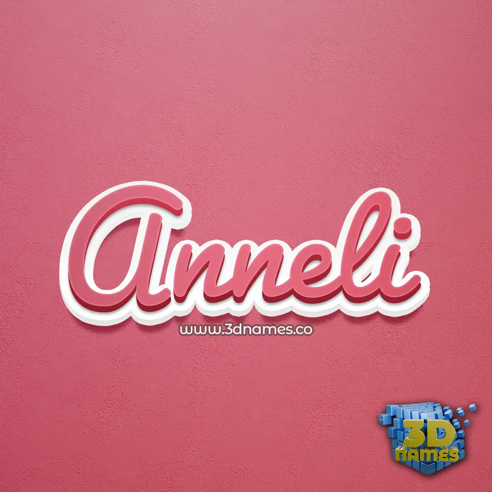 anneli in Red Scribble style - 3D name wallpaper