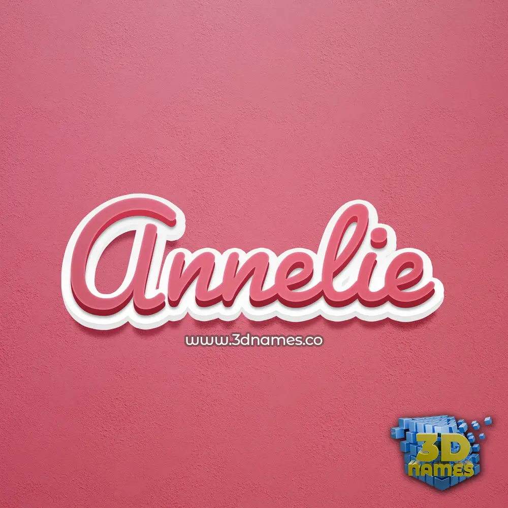 annelie in Red Scribble style - 3D name wallpaper