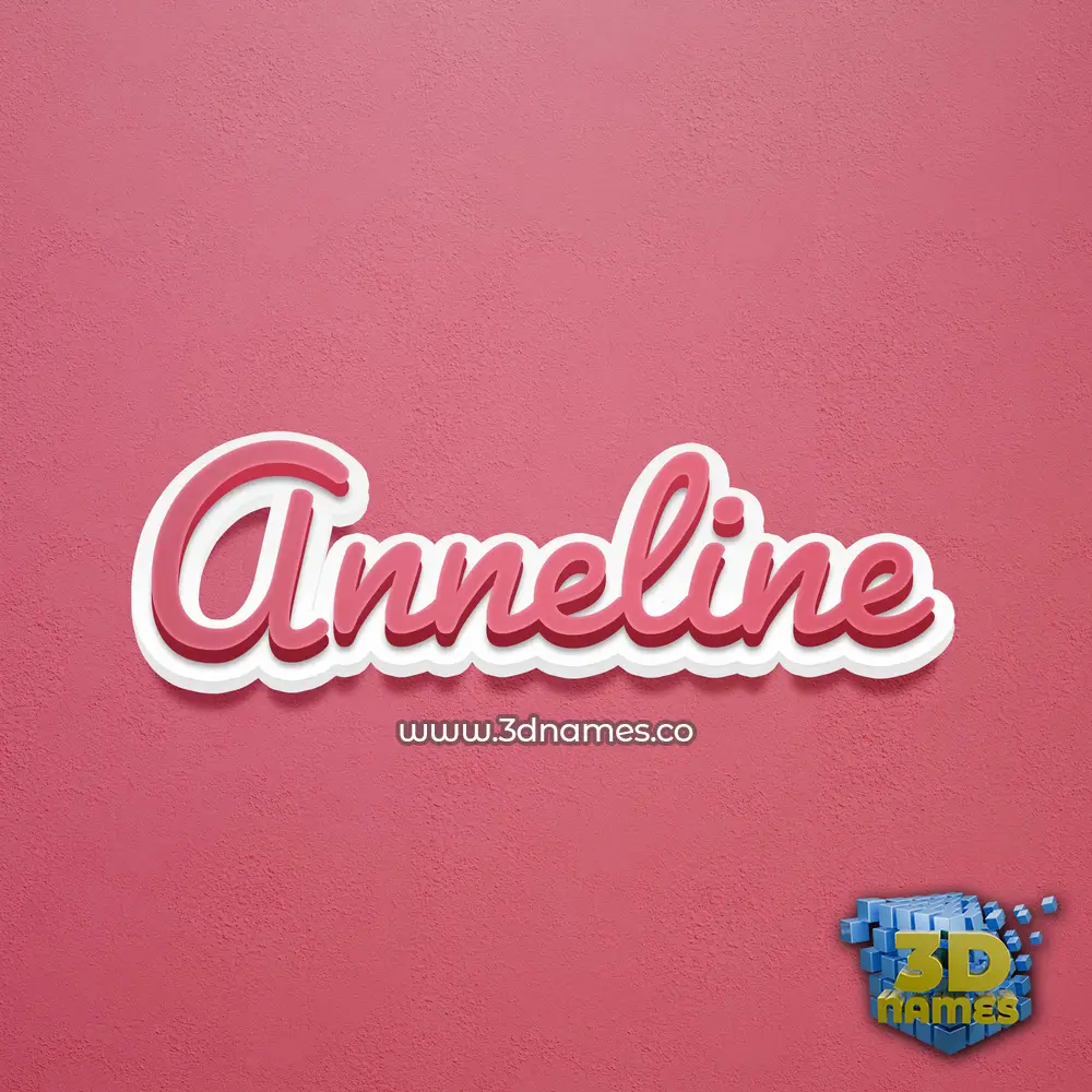 anneline in Red Scribble style - 3D name wallpaper