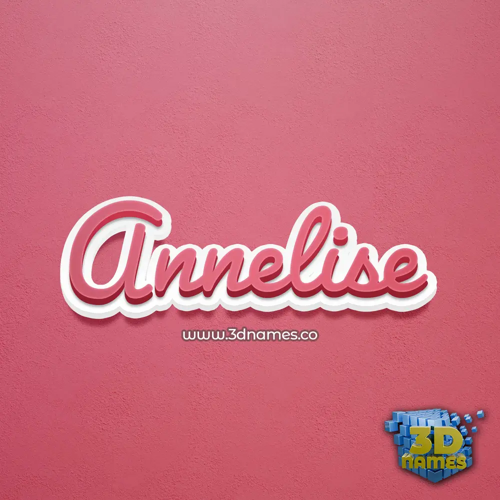 annelise in Red Scribble style - 3D name wallpaper