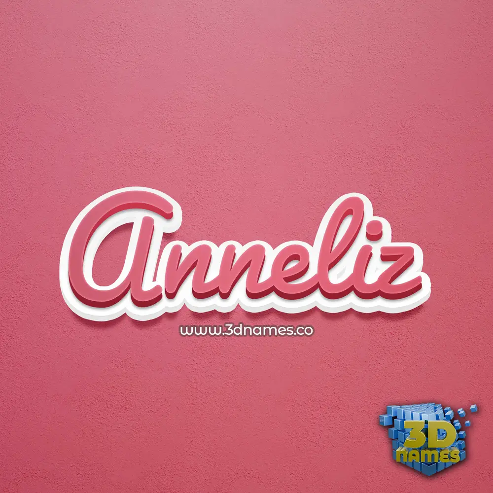 anneliz in Red Scribble style - 3D name wallpaper